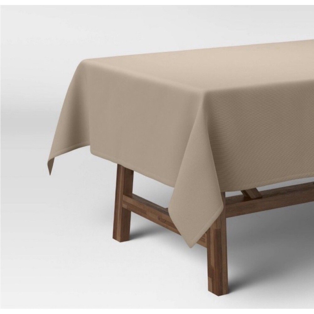 Threshold 120” x 60” Natural Solid Tablecloth Farmhouse Cotton Rectangle NEW